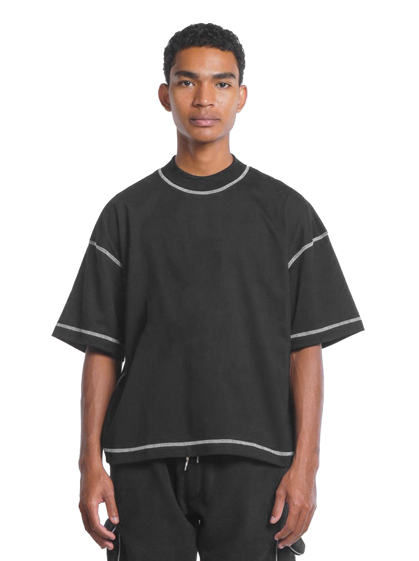 Contrast Stitch - Grey/White