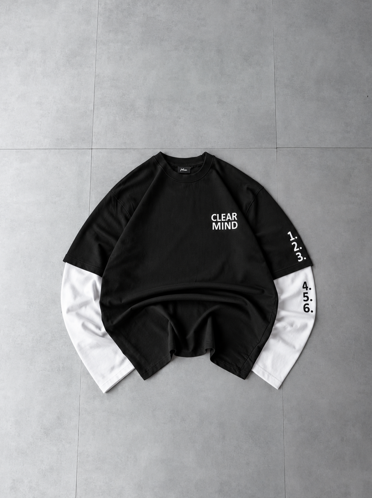 DOUBLE LAYERED SWEATSHIRT – BLACK