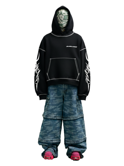 CONTRAST STITCH HOODIE