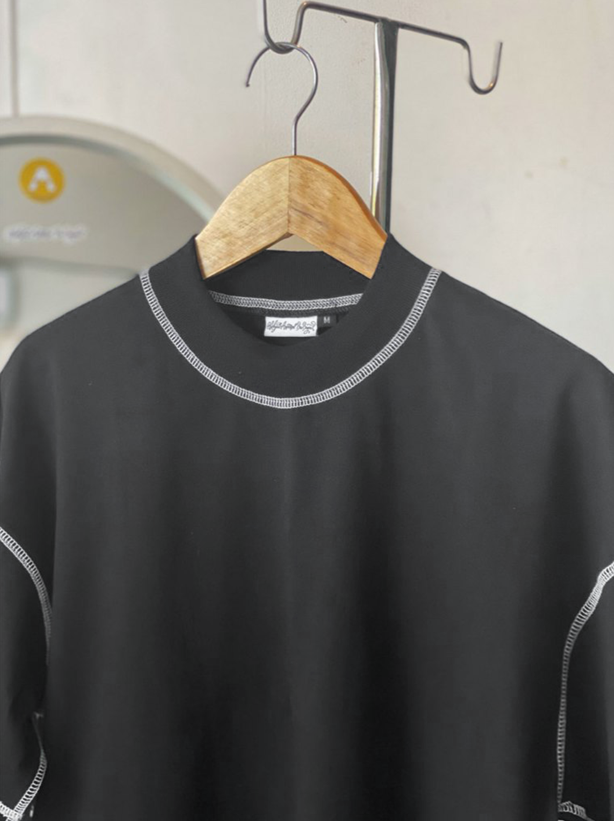 Contrast Stitch - Grey/White