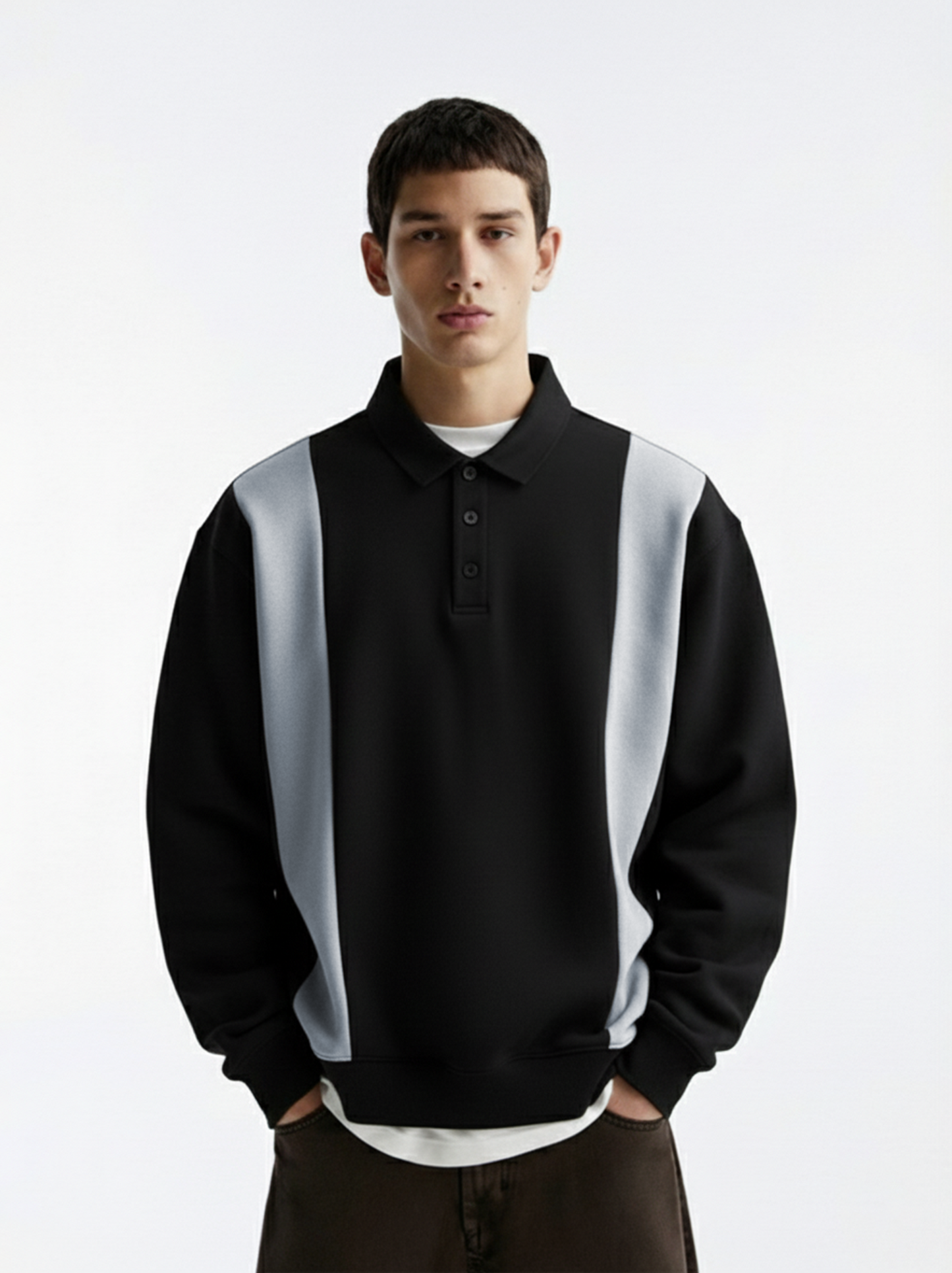 SPLIT SWEAT - SILVERISH