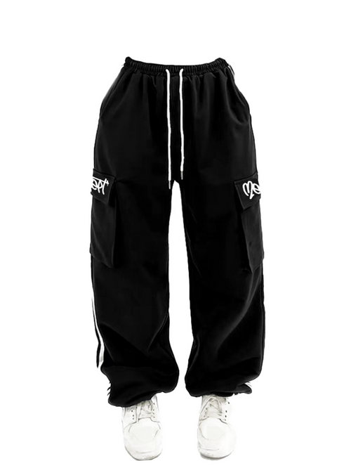 Black Stripe Cargo Trouser