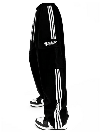 Black Stripe Cargo Trouser